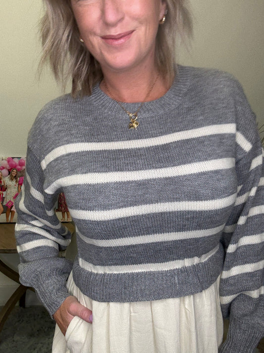 The Cameron Dress in Light Gray