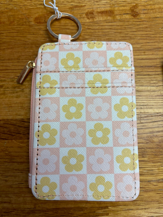 Floral Print Woven Card Holder