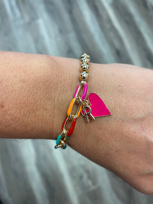 Add A Charm Initial Bracelet- Girls - Ella Chic Boutique