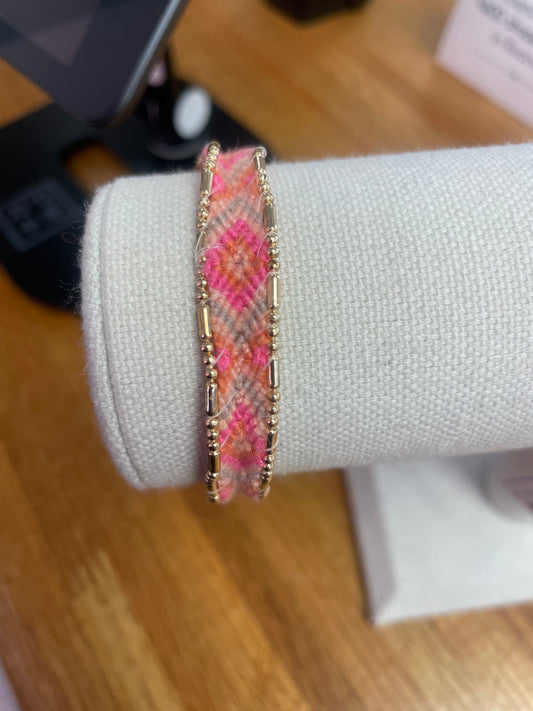 Kids through Adults Woven Band with Gold Accent Edge Bracelet - Ella Chic Boutique