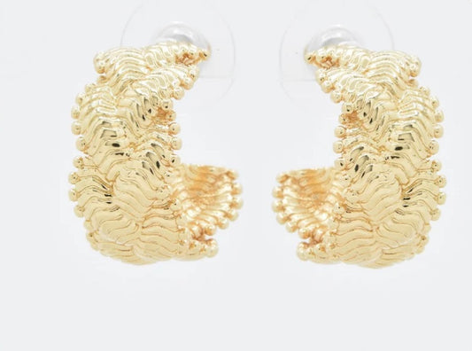 Textured Braided Hoop Earrings