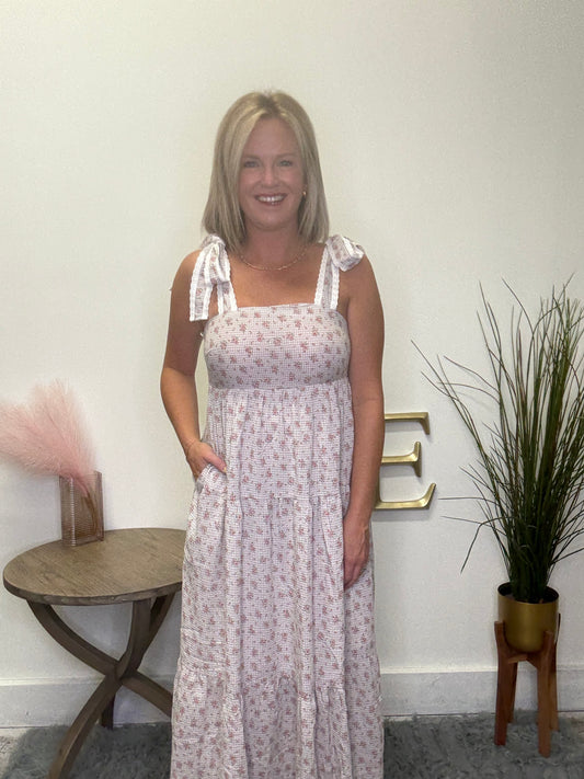 Glorious Gingham and Floral Dress - Ella Chic Boutique