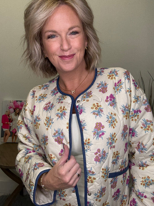 Just a Dream Floral Quilted Jacket