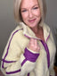 Break it Fleece Pullover Sweatshirt in Banana/Lavender