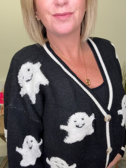 Delightful Ghost Cardigan Sweater