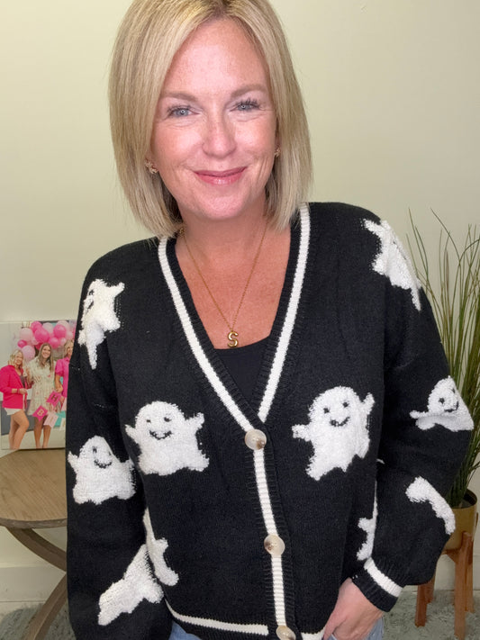 Delightful Ghost Cardigan Sweater
