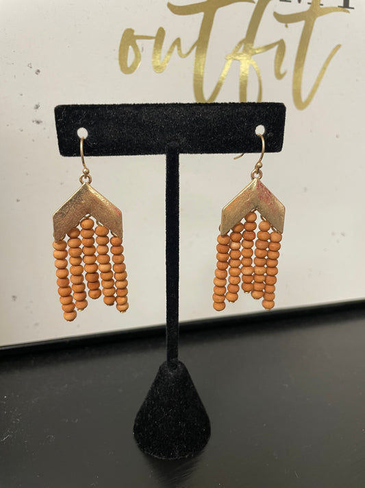 Chevron Tassel Earrings - Ella Chic Boutique