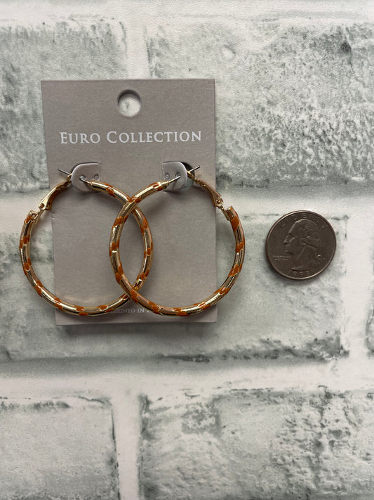 Hoop Earrings With Enamel Details (2 Colors) - Ella Chic Boutique
