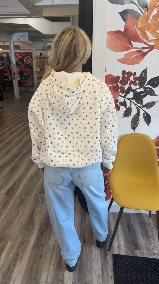 Cherry Bow Print Sweatshirt - Ella Chic Boutique