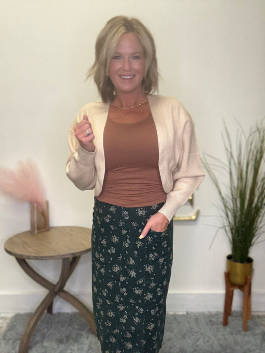 Find it Floral Skirt in Green