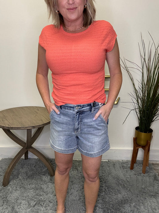 Midrise Denim Trouser Judy Blue Shorts