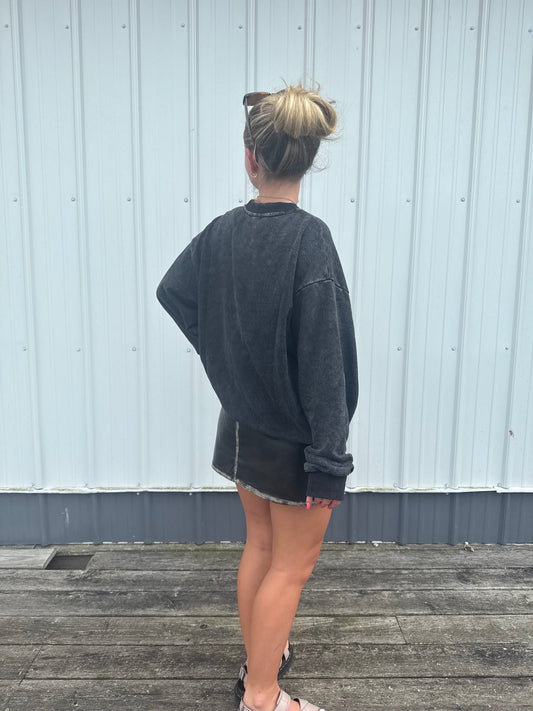 Regan 87 Leopard and Lace Crewneck Sweatshirt