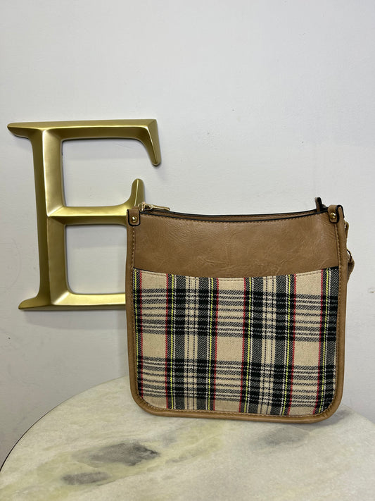 My Favorite Mini Bag Brown Plaid Crossbody Purse - Ella Chic Boutique
