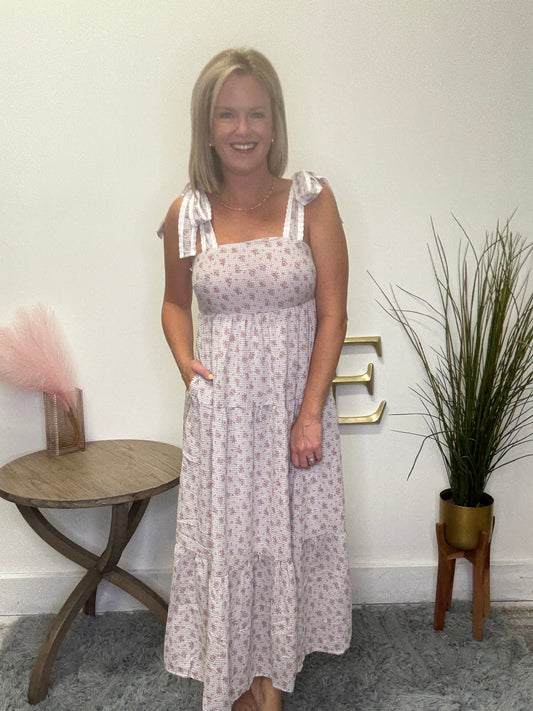 Glorious Gingham and Floral Dress