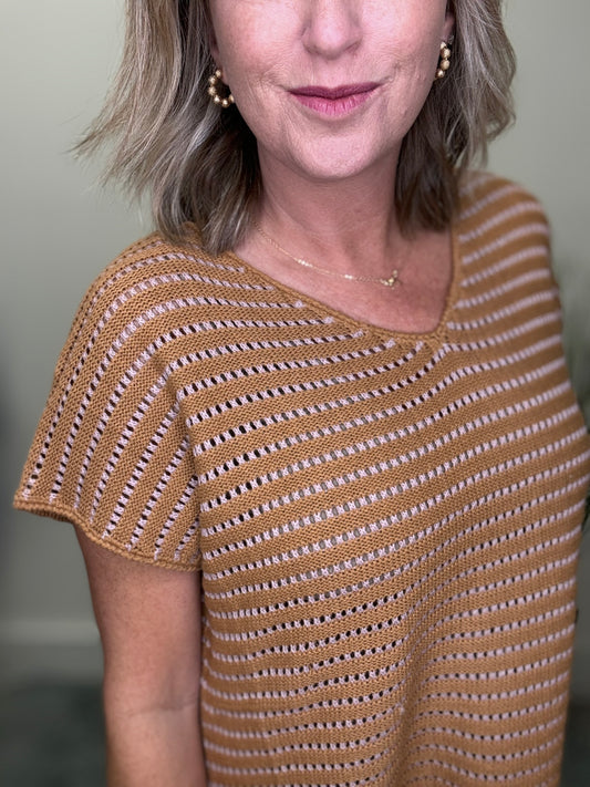 Getting Ready With A Hint Of Pink Sweater Top