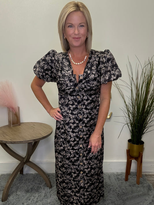 Truthfully Lovely Print Midi Wanda Dress