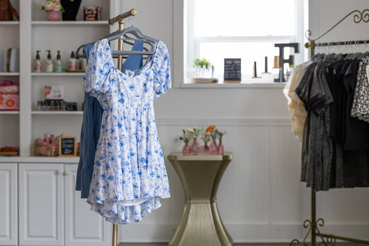 Garden Party Blue Floral Dress