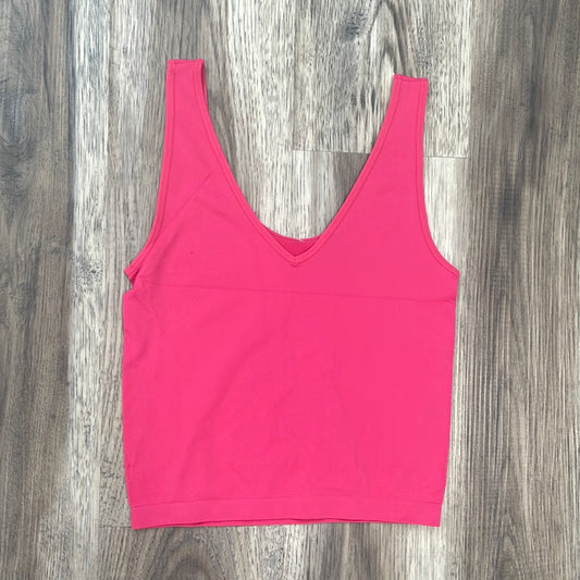 Oh So Soft Stretchy Reversible Cropped Tank Top Yelete NikiBiki  - Ella Chic Boutique pink