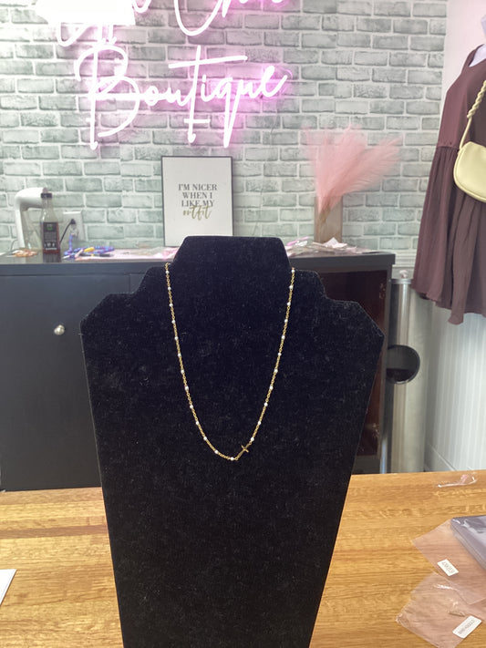 18k Stainless Steel Cross Necklace