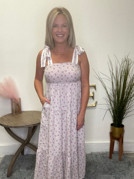 Glorious Gingham and Floral Dress - Ella Chic Boutique
