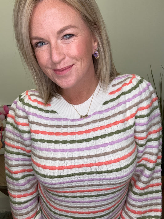Annabelle Sweater in Colorful Ivory