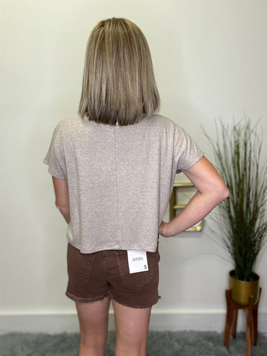 All Summer Long Shorts in Mahogany - Ella Chic Boutique