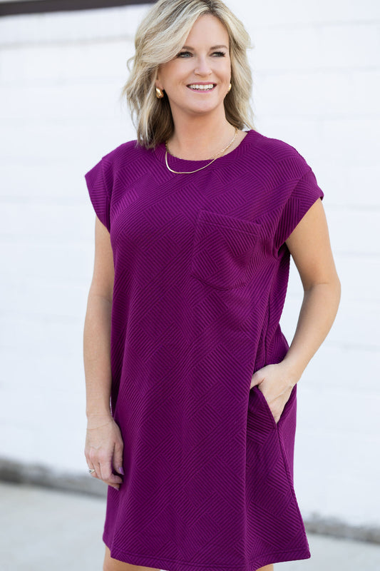 So Luxurious Textured Dress - Ella Chic Boutique