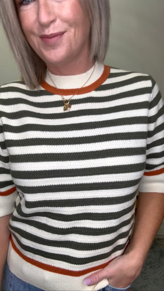 Falling For Fall Striped Sweater