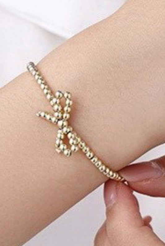 18k Stainless Steel Bow Bracelet