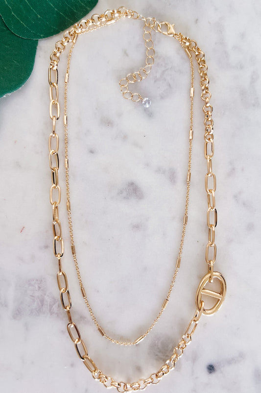 Versatile Two Layer Chain Necklace - Ella Chic Boutique