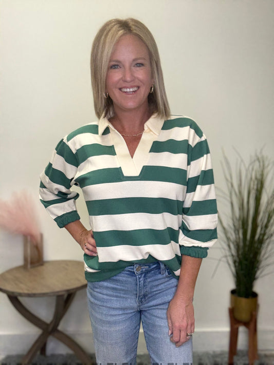Free Falling Rugby Striped Top