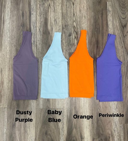 Oh So Soft Stretchy Reversible Cropped Tank Top Yelete NikiBiki  - Ella Chic Boutique blue purple 