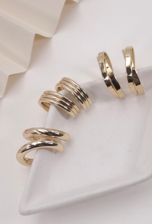 Multi Classic Hoop Trio Earrings