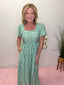 Hit the Spot Milena Pink and Green Maxi Dress