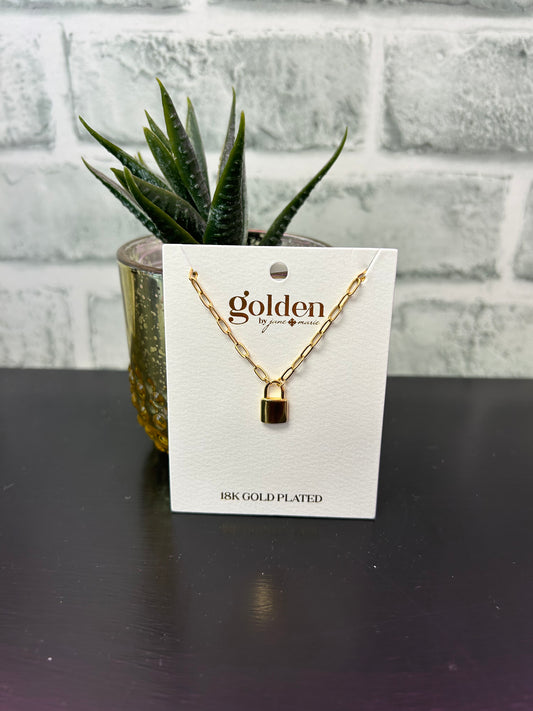 Golden Locket Necklace - Ella Chic Boutique