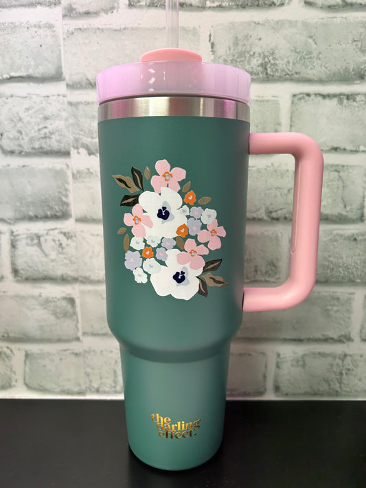 Handled Tumbler Cup in Teal - Ella Chic Boutique