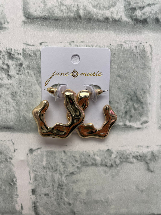 Something New Gold Hoop Earrings - Ella Chic Boutique
