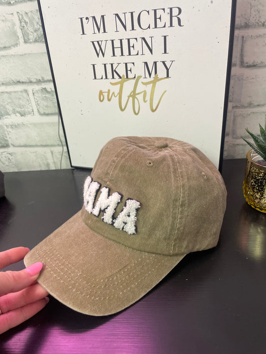 Mama Hats with Sherpa Letters - Ella Chic Boutique