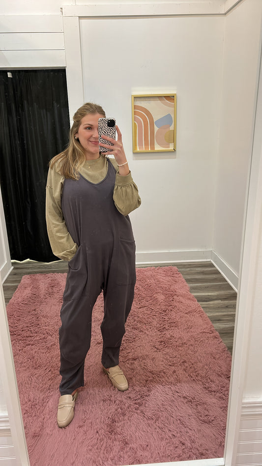 All Or Nothing Jumpsuit With Pockets - Ella Chic Boutique