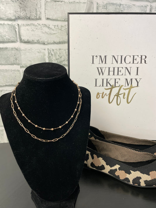 Gold Layered Chain Necklace - Ella Chic Boutique