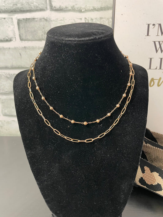 Gold Layered Chain Necklace - Ella Chic Boutique