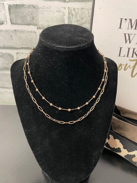Gold Layered Chain Necklace - Ella Chic Boutique