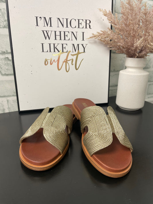 Wear Them Woven Sandals in Gold
