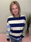 Change of Pace Striped Sweater Top