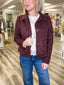 Changing Seasons Suede Jacket in Burgundy