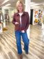 Changing Seasons Suede Jacket in Burgundy