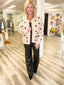 Spot On Polka Dot Sweater Cardigan in Taupe