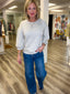 Everyday Ease Casual Sweatshirt Top in Gray