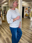 Everyday Ease Casual Sweatshirt Top in Gray