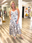 Take Me Somewhere Lace Trim Floral Silky Maxi Dress